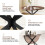 Joolihome Foldable Round Dining Table and 2 Chairs Set 5