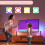 Mini Karaoke Machine with 2 Microphone Portable Bluetooth Speaker with LED 3