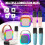 Mini Karaoke Machine with 2 Microphone Portable Bluetooth Speaker with LED 5