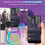 Mini Karaoke Machine with 2 Microphone Portable Bluetooth Speaker with LED 7