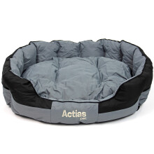 Extra Large Grey/Black Waterproof Round Dog Bed