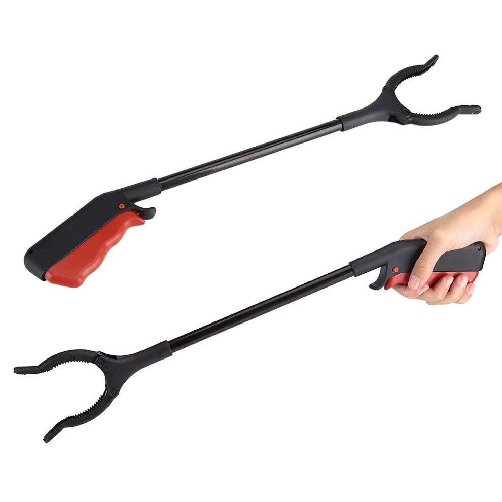 32 Inch Foldable Reacher Grabber Tool for Elderly, Lightweight Aluminum Trash Picker with Ergonomic AntiSlip Grip