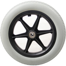 Wheelchair Replacement Wheels 12 Inch Rear PU Solid Tires 12mm Bearing Easy Fit Durable Pair