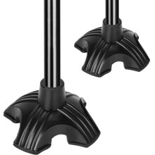 2Pack Cane Tip  Heavy Duty Quad Rubber Replacement for Walking Cane (19mm)  Black