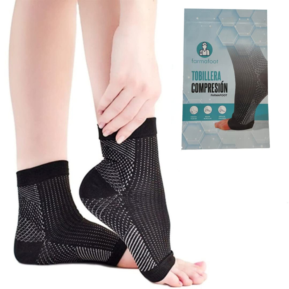 Compression Ankle Brace for Plantar Fasciitis Relief, Targeted Support, Improves Circulation, Small Size