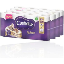 Cushelle Quilted 3-Ply Double Size 32 Toilet Rolls