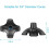 2Pack Cane Tip  Heavy Duty Quad Rubber Replacement for Walking Cane (19mm)  Black 5