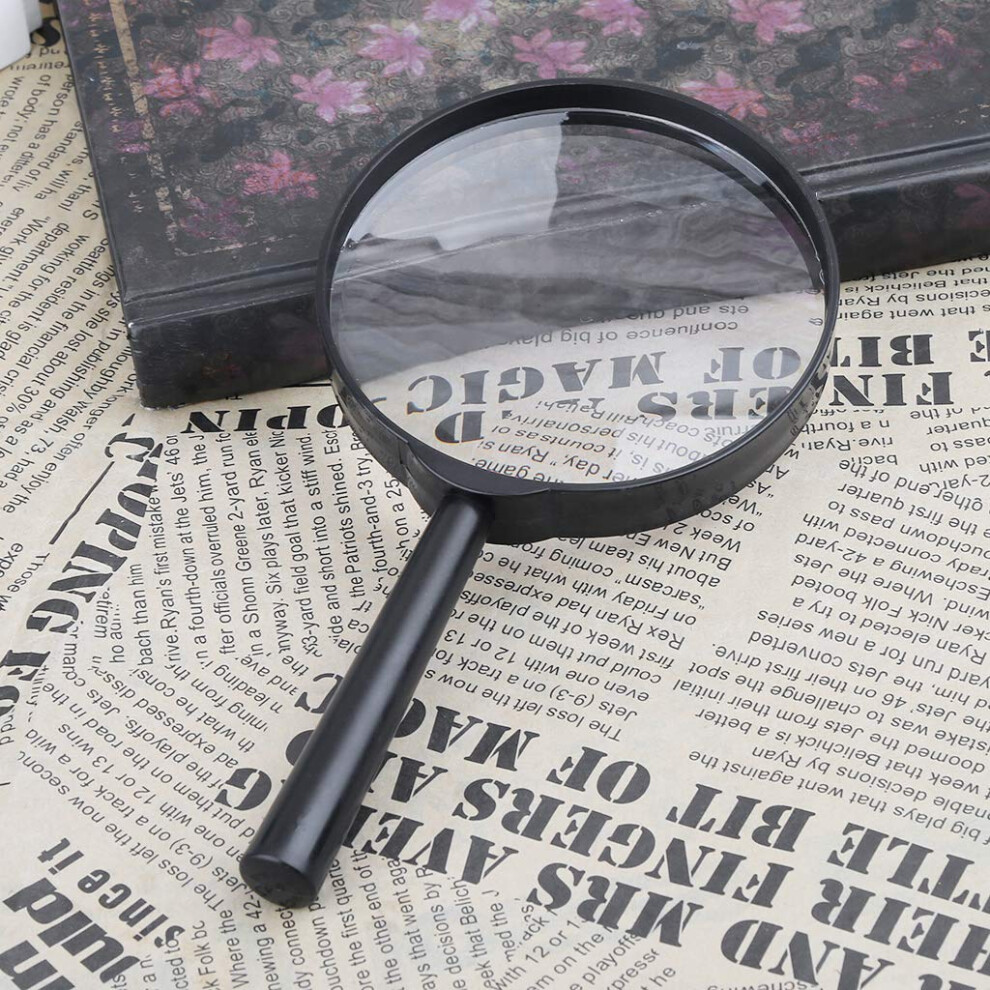 Light 90Mm Handheld Magnifying Glass With And Stand, 10X Reading Magnifier For Maps And Newspapers