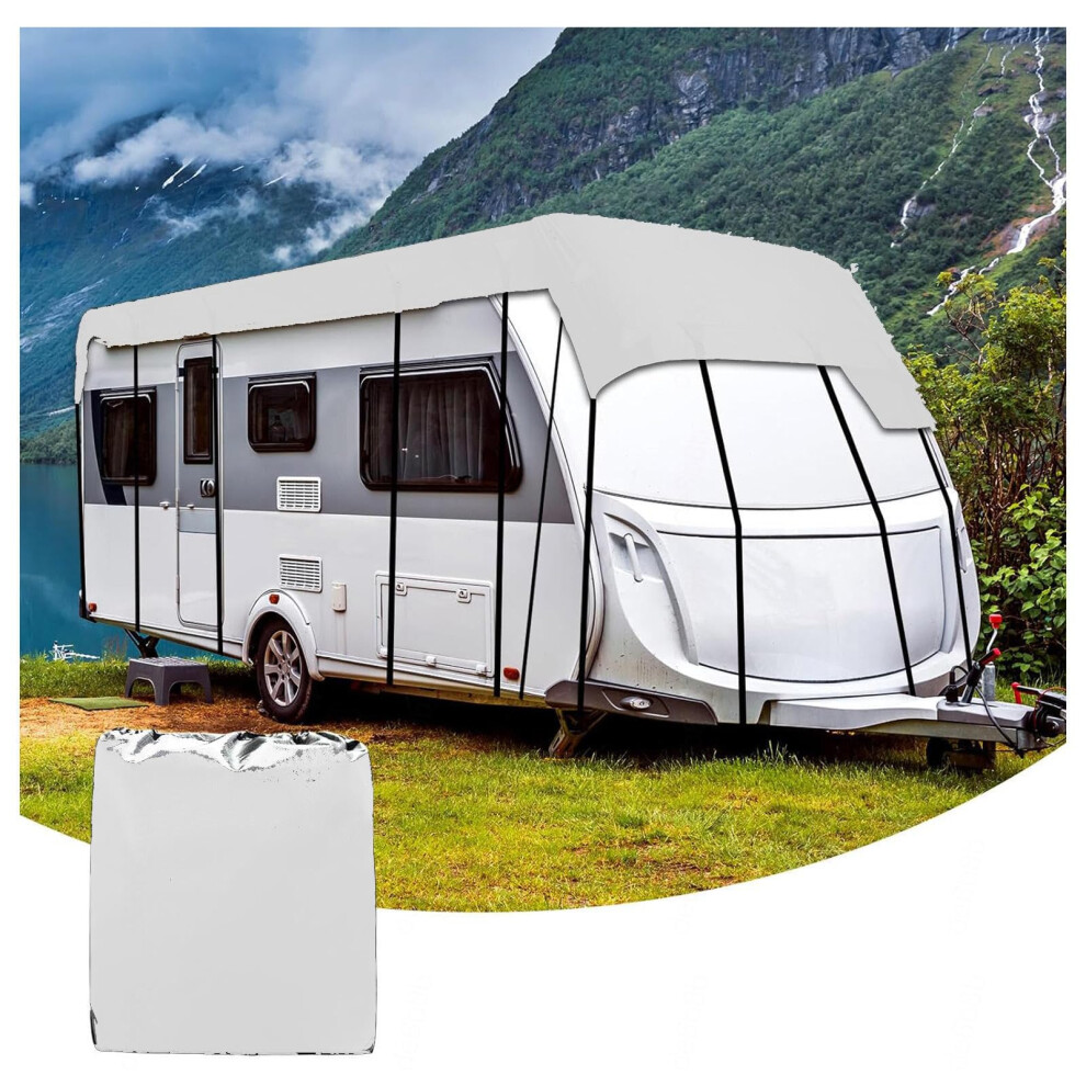 Rv Roof Cover Waterproof 210D Oxford Cloth Allseason Uv Resistant Camper Roof Protection 9.5M3m Grey 9073542196273
