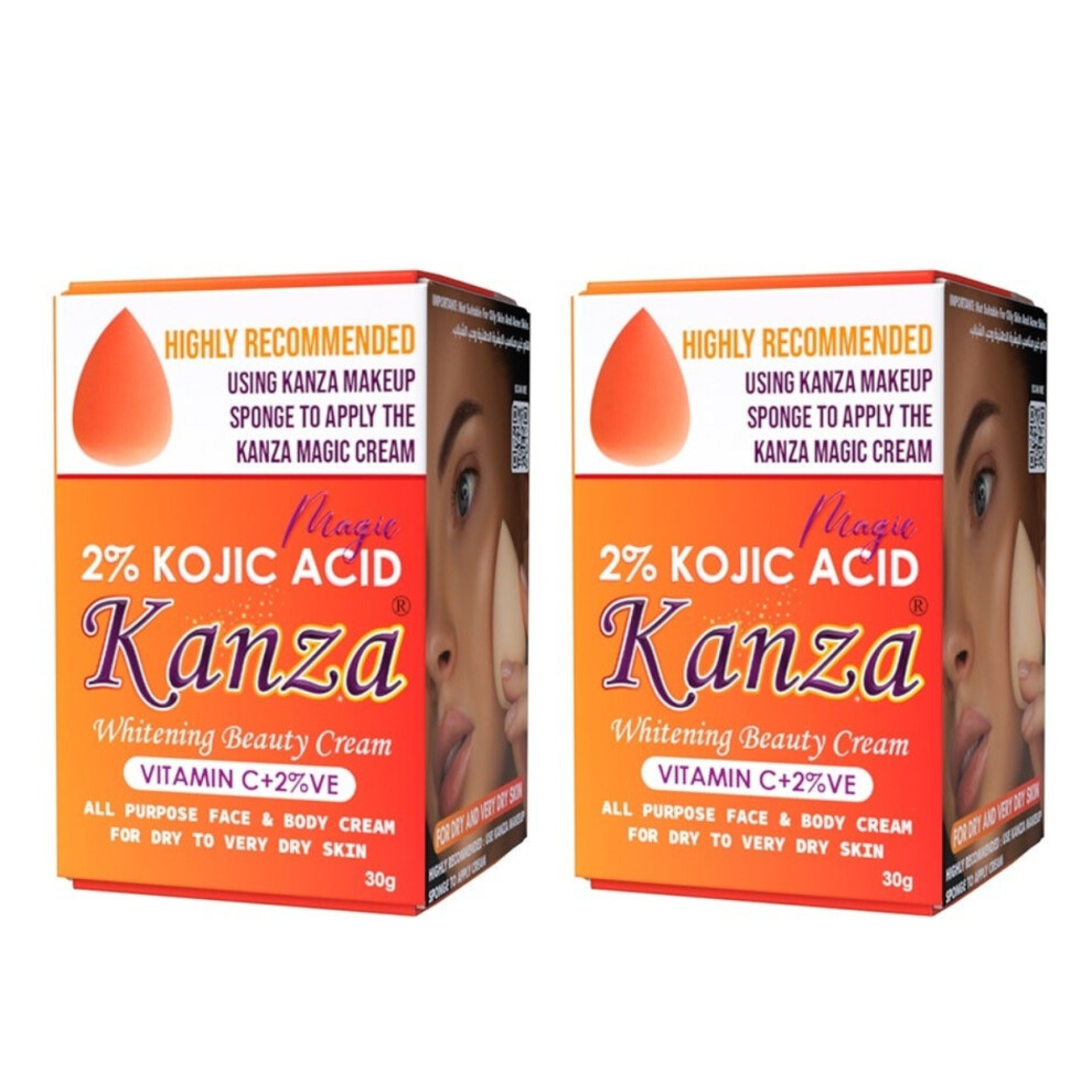 Cream (Pack Of 2) Kanza Magic Beauty With Vitamin C & E Face & Body For Women 30G
