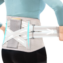 Adjustable Lumbar Support Back Brace for Lower Back Pain Relief and Heavy Lifting with 360 Compression (XL)