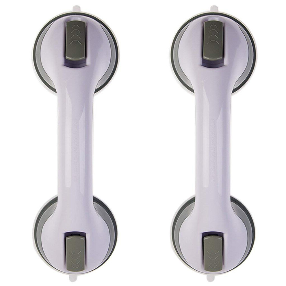 Non Slip Bathroom Grab Bar for Elderly, Shower Safety Handrail with Suction Cups, Anti Slip Grip (2 Pack)