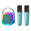 Mini Karaoke Machine with 2 Microphone Portable Bluetooth Speaker with LED 1