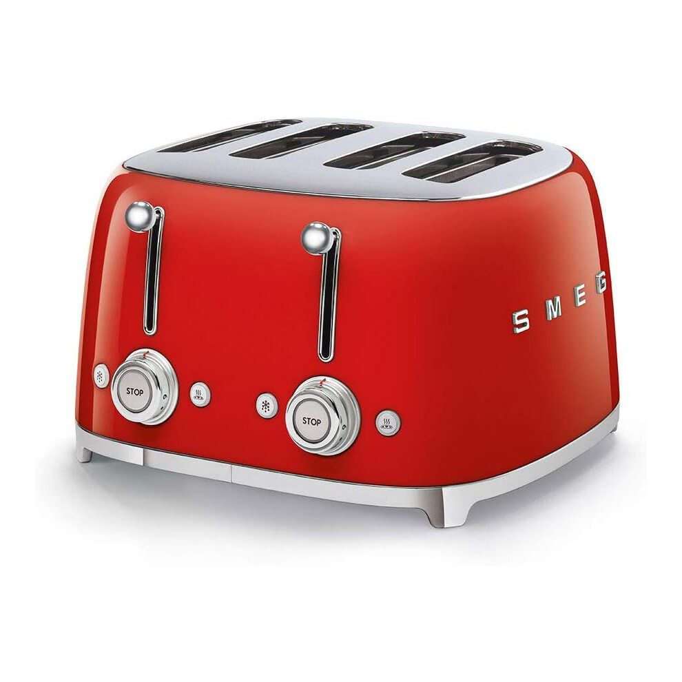 Smeg (Red) Tsf03 Retro 4-Slice Toaster Red