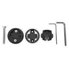 Bike Computer Mount for Garmin, Compatible with Bryton CatEye, LowProfile Secure Fit, MTB Road, Black