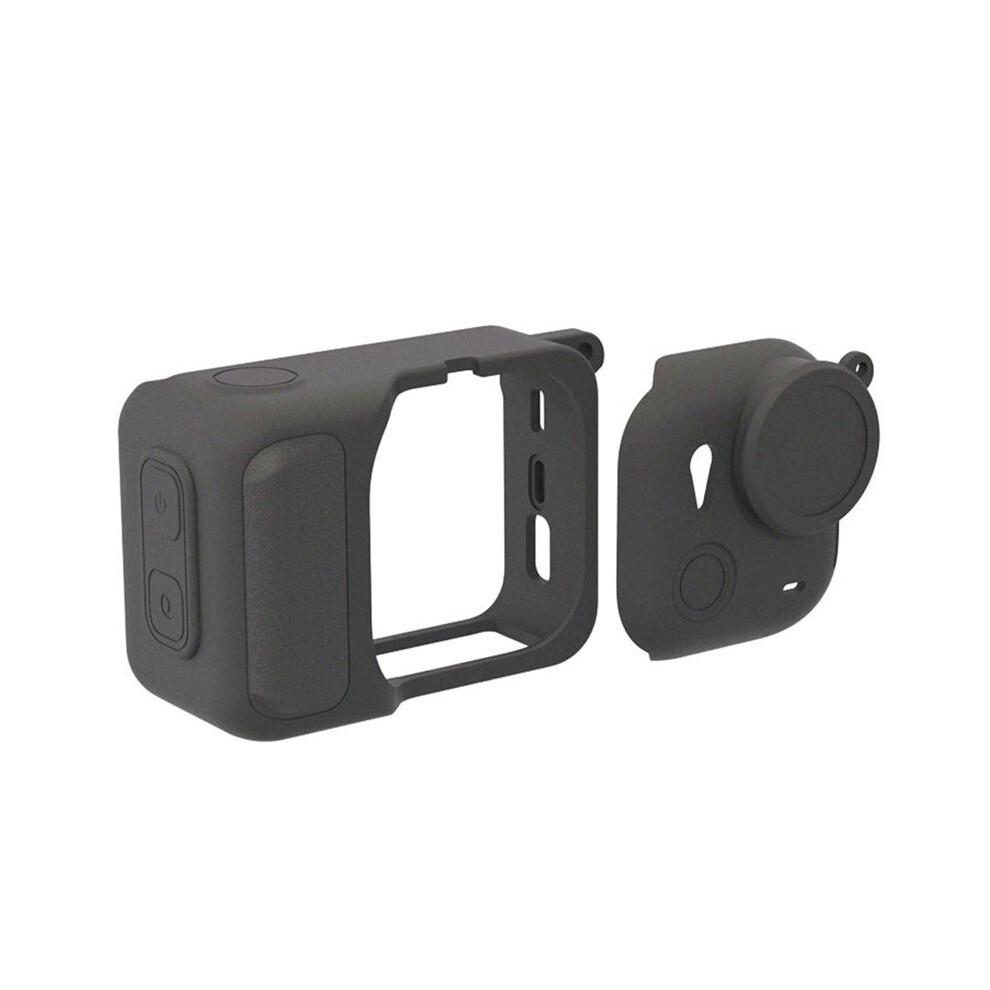 Tauoh Black Silicone Case For Go Ultra With Lens Cap Case Dirt-Proof Protective Case For Go Ultra Action Camera A