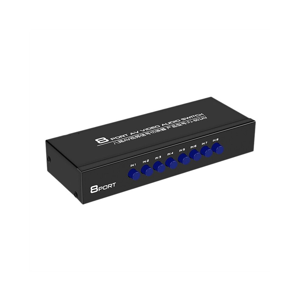 8-Way Av Rca Switcher 8 In 1 Out Composite Video L/R Selector Box For Dvd 6032225209672
