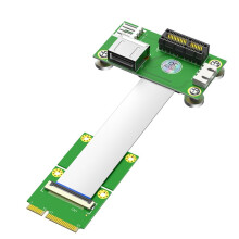 PCIE to PCI-E Express 1X +USB Riser Card with Shielding Aluminum Foil FPC Cable