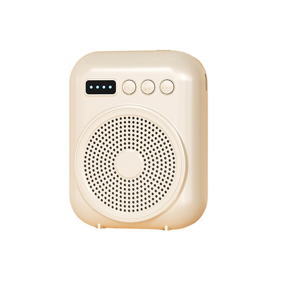 Portable Voice Amplifier Megaphone Audio Speaker With Microphone Rechargeable Loudspeaker For Teachers Speech Beige 6034170015537