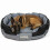 Extra Large Grey/Black Waterproof Round Dog Bed 2