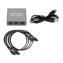 Digital Audio Splitter 1X3 Spdif Toslink Optical 3 Way Adapter Suppoort LPCM 2.0 DTS Dolby-AC3 for TV/Amplifier
