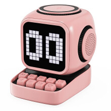 Retro Pixel Art Speaker 15W Wireless Charger Clock White Noise Speaker Cute Gift Home Decoration
