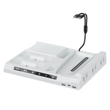Multifunktionale Kühlbasis für PS5 Slim: Universelle Basis für die für PS5-Konsole mit Disc-Aufbewahrungsfach und Drei Windgeschwindigkeitsstufen