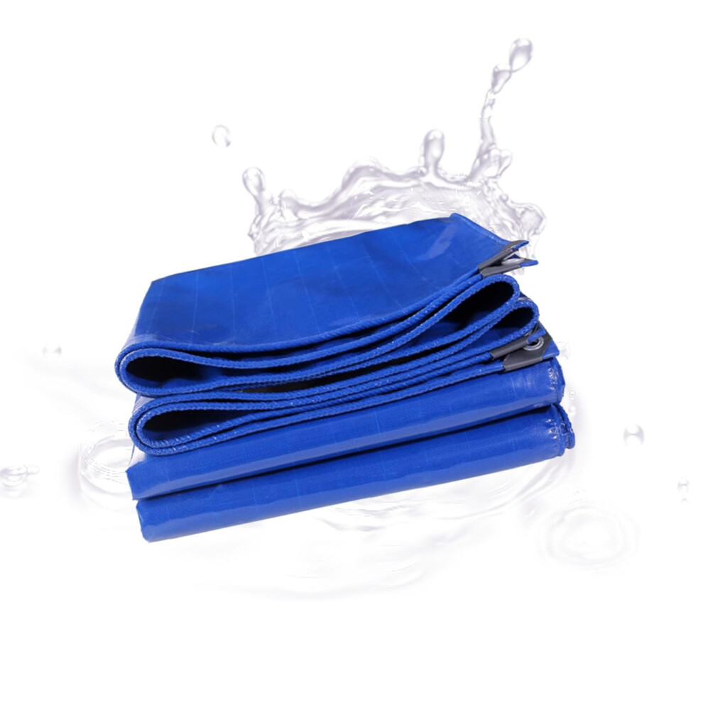 Waterproof Tarpaulin 3.3X6.6ft Heavy Duty Pvc Tarp With Reinforced Eyelets For Outdoor Camping Car Boat 9351714674232