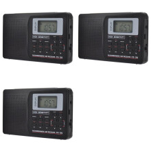 3X Full Band Radio AM/SW/FM Radio Full Frequency Receiver Receiving FM Radio with Timing Alarm Clock Portable Radio