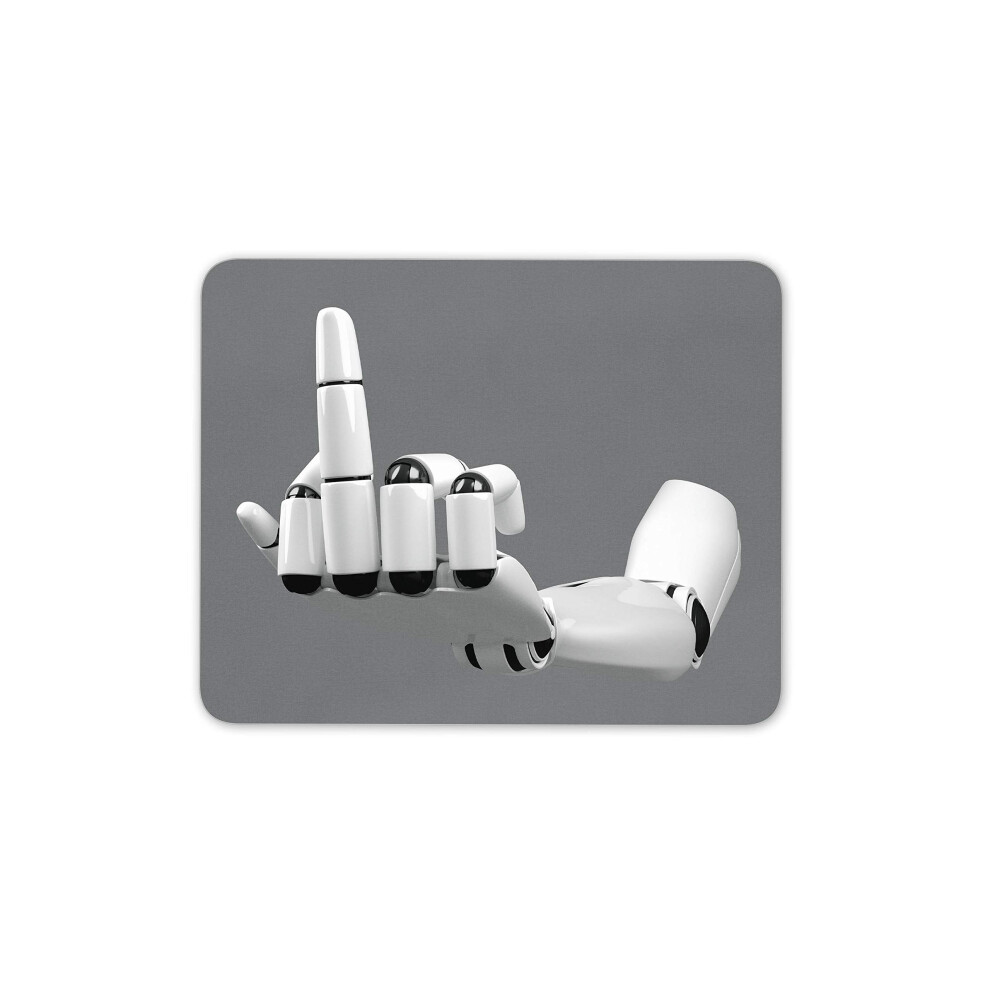 Destination Vinyl Ltd Middle Finger Robot Mouse Mat Pad - Rude Funny Joke Office Computer #12322 7625937916182