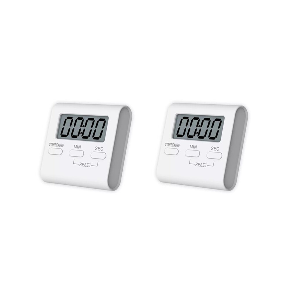 2X Kitchen Timers Large Lcd Digital Kitchen Countdown Timer Stopwatch Alarms Convenient Cooking Alarms Clock 4712039512404