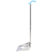 Heavy Duty Stainless Steel Dustpan with Ergonomic Long Handle and FlushFitting Edge for Easy Cleaning
