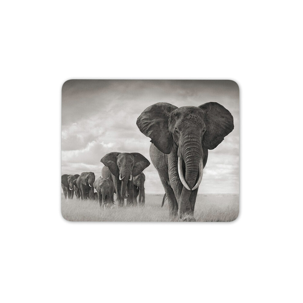 Destination Vinyl Ltd Elephant Herd Mouse Mat Pad - Nature Mum Sister Student Computer #8955 7625897123651