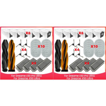 2 Set for L50 Pro Ultra / X50 Ultra Vacuum Parts Main Roller Side Brush HEPA Filter Mop Cloth Dust Bag