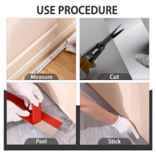 3X Stainless Steel Kick Plate, Peel and Stick Kickplate Base Cover,Baseboard Molding Trim for Wall,Silver