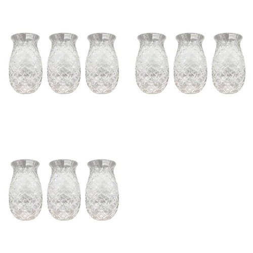 9 Pezzi Bicchieri da Cocktail All'Ananas Bicchieri da Succo In Rilievo per Cocktail e Bevande