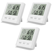 3X Digital Indoor Hygrometer Thermometer with Display,Accurate Temperature Humidity Monitor Meter for Home,Office