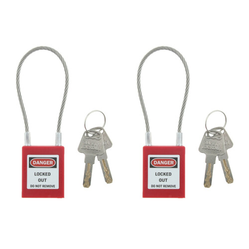 2X Engineering Safety Padlock Rope Long  Lockout Tag Out Isolation Lock Isolation Padlock Lockout Padlock