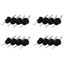 16Pcs Stainless Steel Whisky Liquor Oil Wine Bottle Pourer Cap Spout Stopper Mouth Dispenser Bartender Home Bar Party