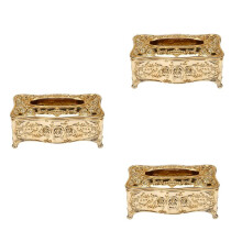 3X Gold Acryl Tissue Box Hotel Restaurant Serviettenhalter Haushalts Tissue Box