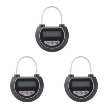 3X Electronic Lock Timer Lock Container Multi Function Lock Bin for Toys Black