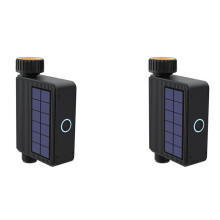 2X Abreuvoir Solaire WIFI, Minuterie de Jardin Intelligente, Contrôleur D'Irrigation Automatique, Outil D'Arrosage pour Jardin Extérieur