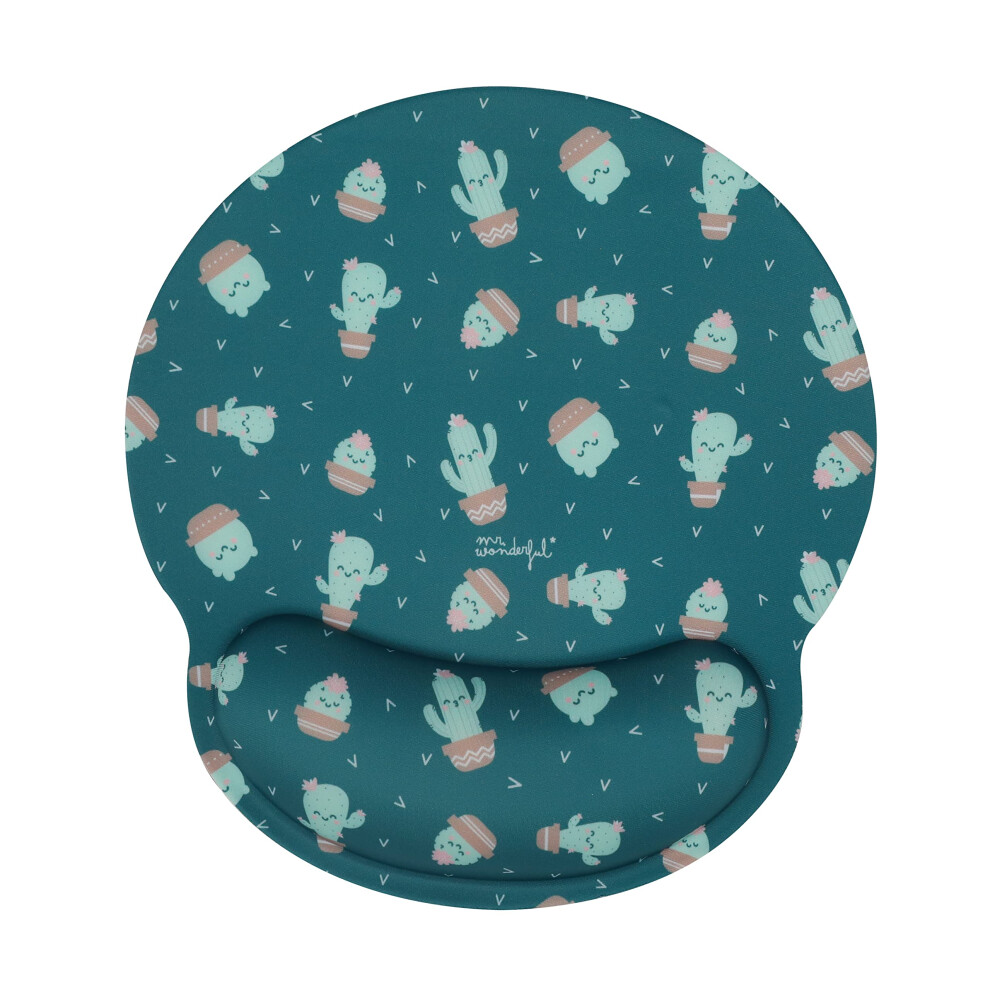 Wondee Mr Wonderful Mouse Pad, Ergonomic Mouse Pad, Mouse, Wrist Support Mouse Pad, Mouse, Gel Cactus 8445183006258