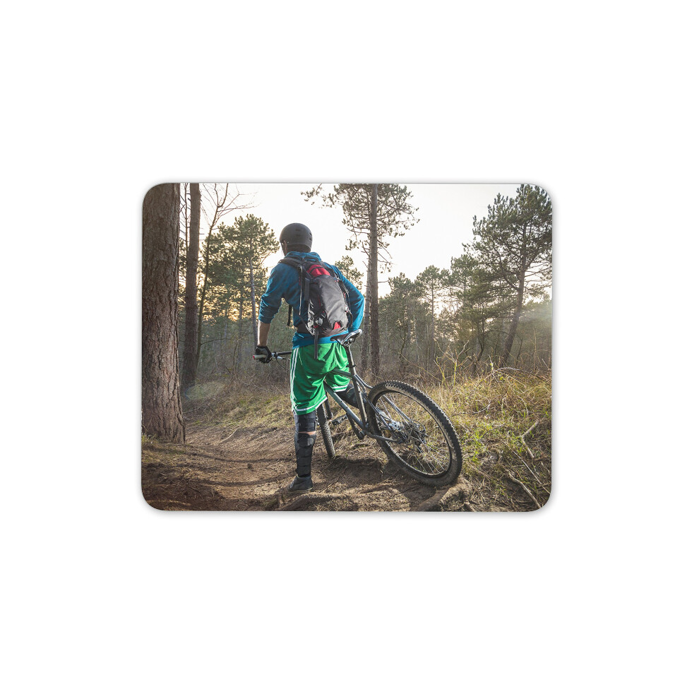 Destination Vinyl Ltd Mountain Bike Mouse Mat Pad - Biker Bmx Trail Bikes Cool Fun Gift Computer #8657 7625906008481