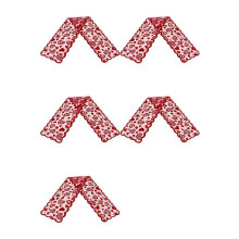 5X Valentines Day Decor Table Runner, 13 X 72Inch Red Lace Table Runner, Heart Table Runner