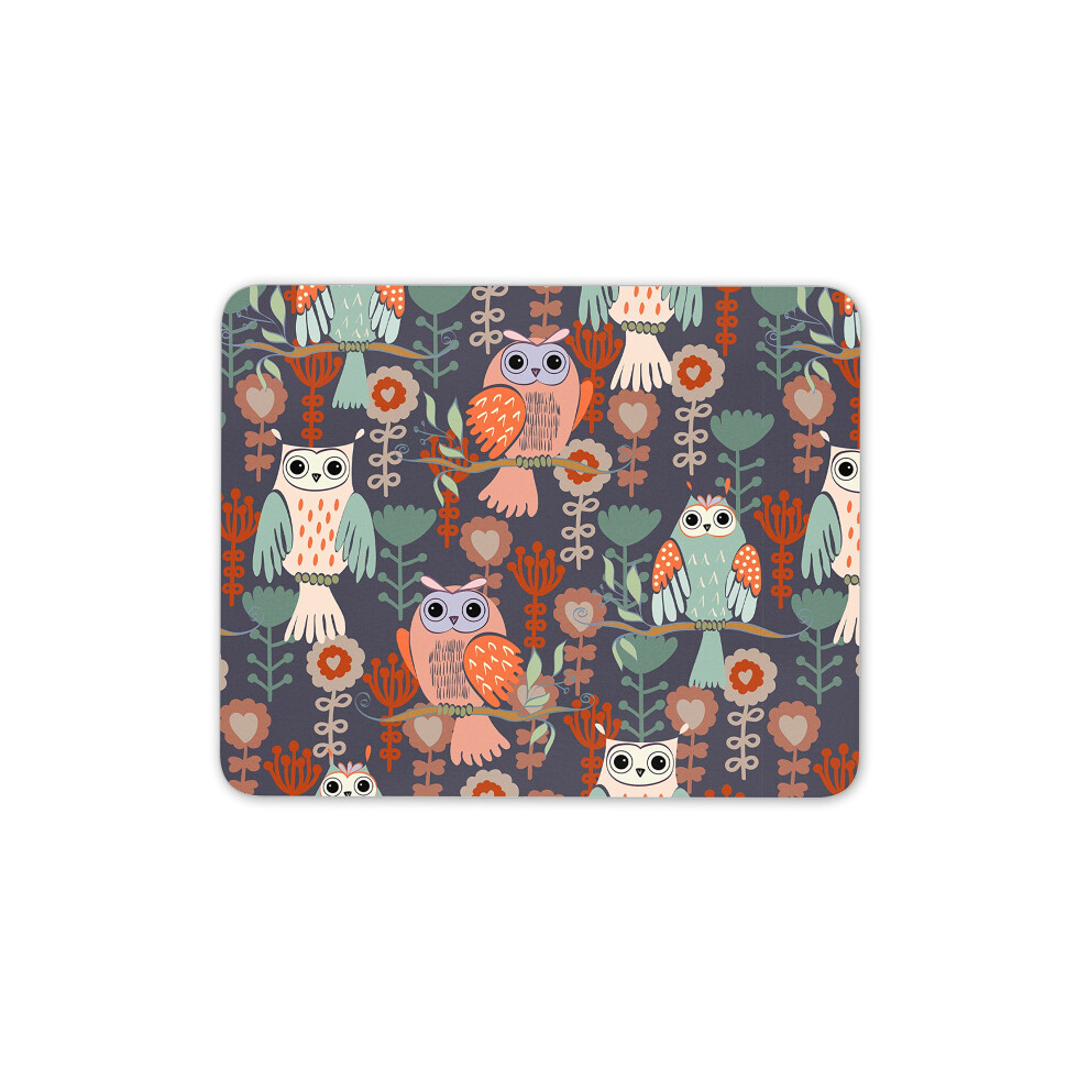 Destination Vinyl Ltd Cute Owl Mouse Mat Pad - Bird Owls Mum Sister Aunty Student Computer #13002 7625899138516