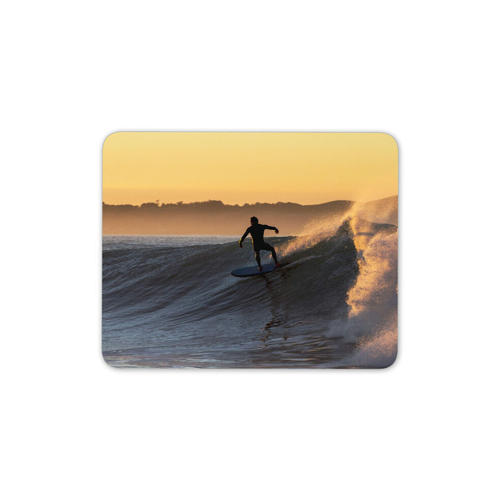 Destination Vinyl Ltd Sunset Surfer Mouse Mat Pad - Surf Surfing Wave Sea Brother Computer #14135 7625904372942