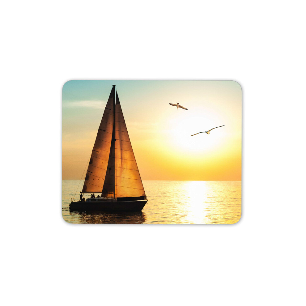 Destination Vinyl Ltd Sunset Sailing Ocean Sea Life Boating Mouse Mat Pad - Computer #16145 7625940492741
