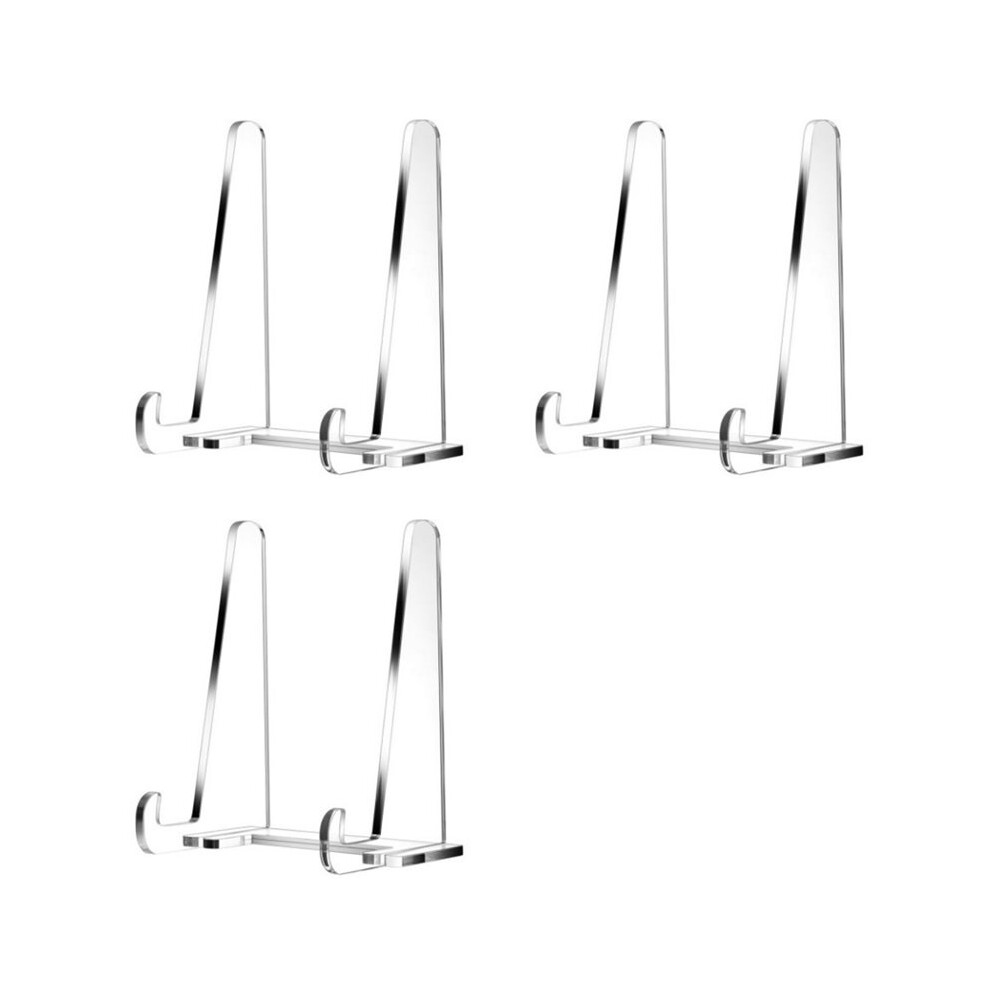 Plate Stands For Display, Clear Acrylic Square Holder Stand Tabletop Picture Frame Stand Easel For Book, Photo 3 Pack 6033209795532