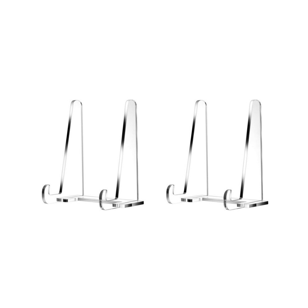 Plate Stands For Display, Clear Acrylic Square Holder Stand Tabletop Picture Frame Stand Easel For Book, Photo 2 Pack 6031917139327